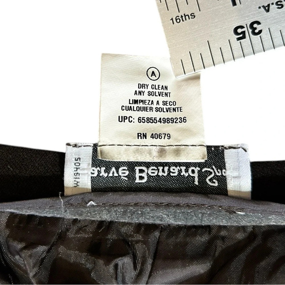 Vtg HARVE BENARD Sport Black Wool Pants Lined Flat Front Pockets High Rise 16 - Picture 7 of 8